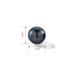 D'Joy Tahiti Perle (8-9 mm) Ohrringe 925 Silber Rhodiniert