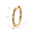 LUXURIANT DIAMOND - Lab Grown Blauer Diamant SI, Lab Grown Gelb Diamant Ohrringe 925 Silber 750 Gelbgold vermeil ca. 1.01 ct