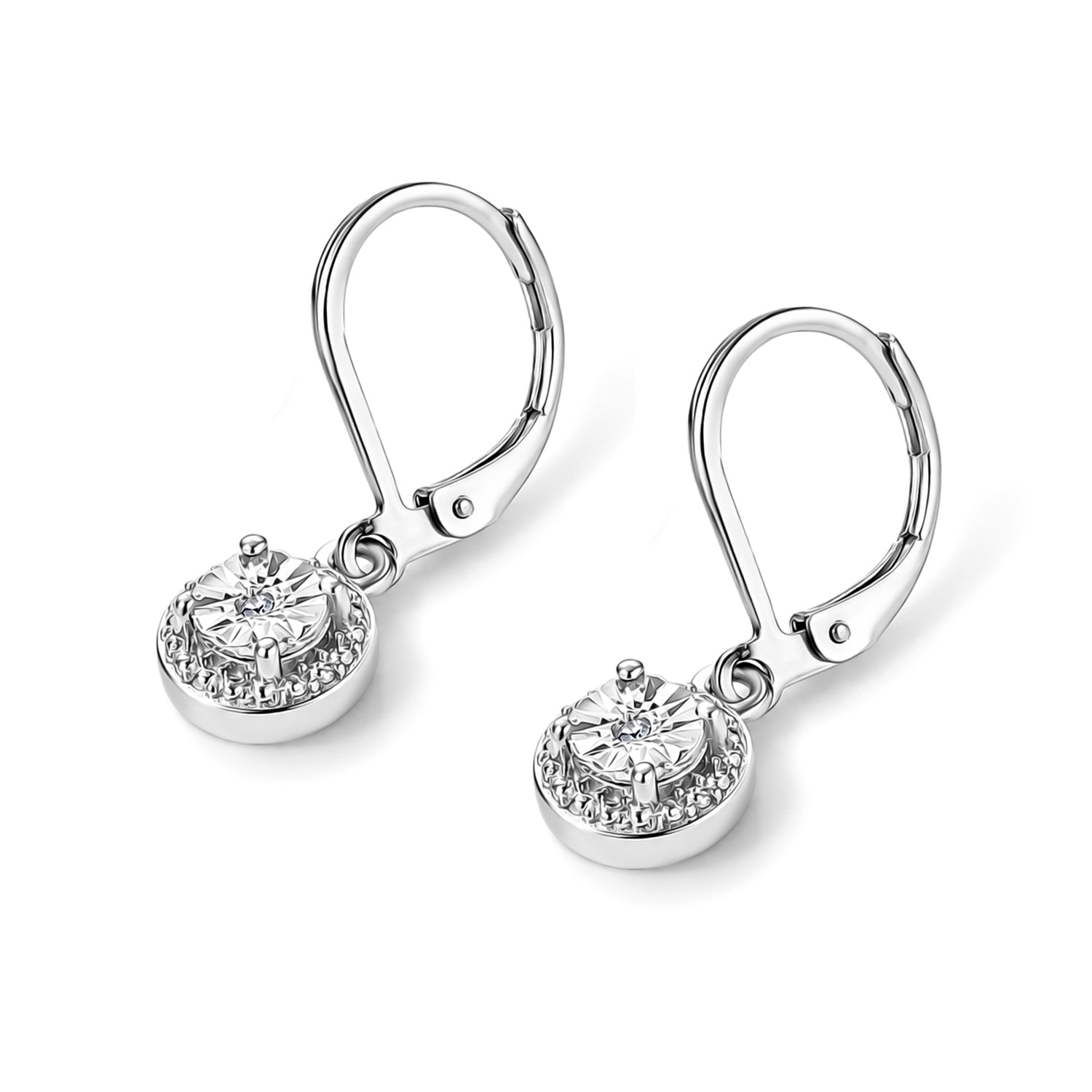 EVER TRUE Weißer Diamant Ohrringe Nickelfreies Messing ca.
