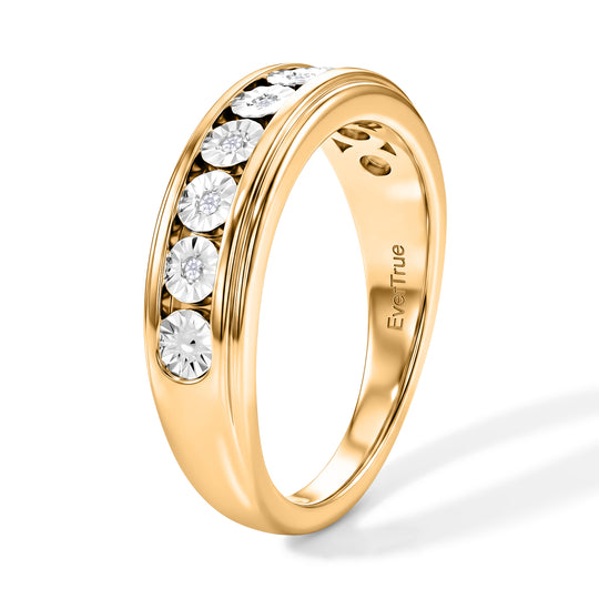 EVER TRUE Weißer Diamant Ring Nickelfreies Messing (Größe 21.00)