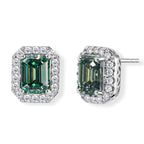 D'Joy AA Grüner Moissanit, Moissanit Ohrringe 925 Silber Rhodiniert (10-15 Werktage Lieferzeit) ca. 3,55 ct.
