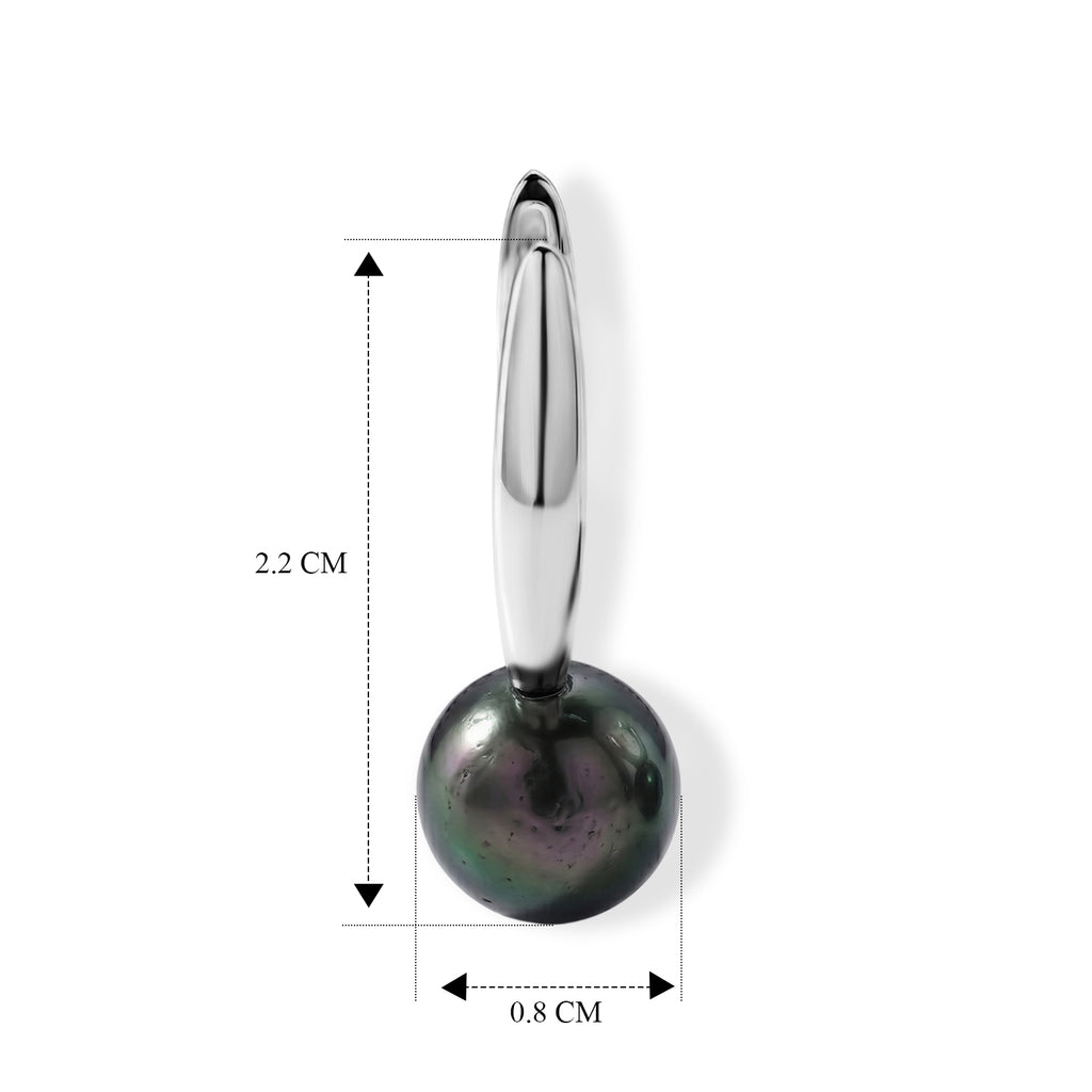D'Joy Tahiti Perle (8-9 mm) Ohrringe 925 Silber Rhodiniert