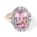 LUXURIANT DIAMOND - AAA Martha Rocha Kunzite, Lab Grown Diamant Ring 417 Gold (Größe 18.00) ca. 9,48 ct