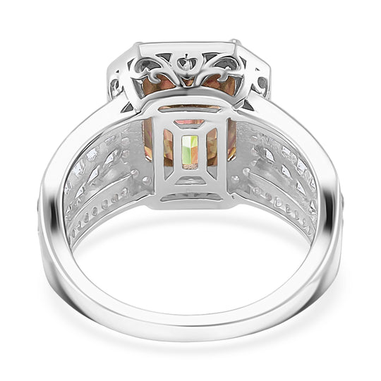 D'Joy Moissanit Ring 925 Silber Rhodiniert (Größe 20.00) ca. 5,23 ct