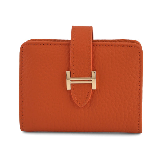 Echtleder-Kartenetui mit RFID-Schutz, 12 Kartenfächern und H-Schnallenverschluss, 10x3x8 cm, Schwarz