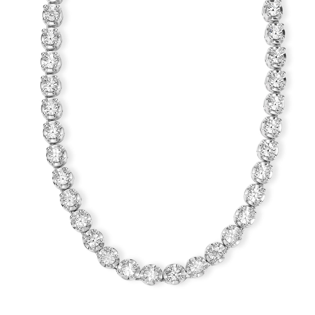 EVER TRUE Blauer Diamant Halskette ca. 50 cm Nickelfreies Messing ca. 0,03 ct.