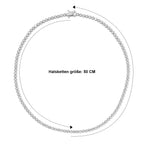 EVER TRUE Blauer Diamant Halskette ca. 50 cm Nickelfreies Messing ca. 0,03 ct.