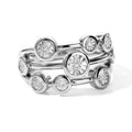 EVER TRUE Weißer Diamant Ring Nickelfreies Messing (Größe 21.00)