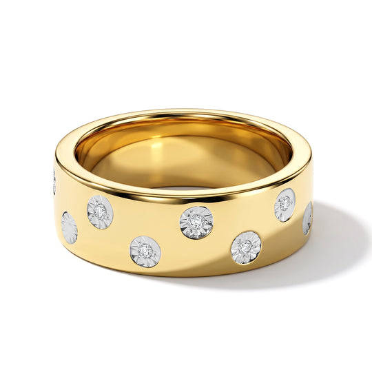 EVER TRUE Weißer Diamant Ring Nickelfreies Messing (Größe 19.00) ca. 0,02 ct