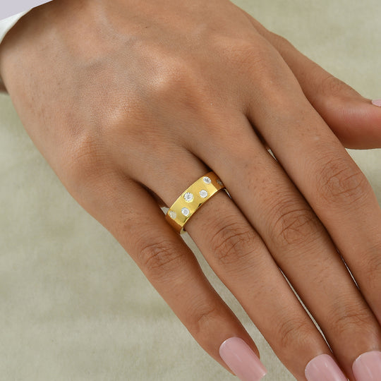 EVER TRUE Weißer Diamant Ring Nickelfreies Messing (Größe 19.00) ca. 0,02 ct