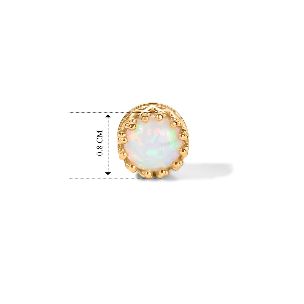 D'Joy AA Natürlicher, äthiopischer Welo Opal Ohrringe 925 Silber 750 Vergoldet ca. 1,23 ct.