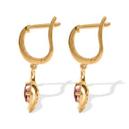 EVER TRUE Rubin-Feuer-Triplett-Quarz Ohrringe 950 Kupfer ca. 2,26 ct.