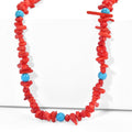 EVER TRUE Koralle, Magnesit Halskette ca. 45 cm + 5 cm Extender 316L Edelstahl Gold ca. 90,00 ct.