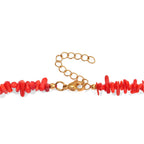 EVER TRUE Koralle, Magnesit Halskette ca. 45 cm + 5 cm Extender 316L Edelstahl Gold ca. 90,00 ct.