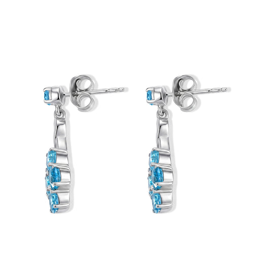 D'Joy Natürlicher Neon-Apatit Ohrringe 925 Silber Rhodiniert ca. 1.43 ct