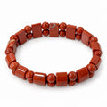Rotes Achat Armband, flexibel