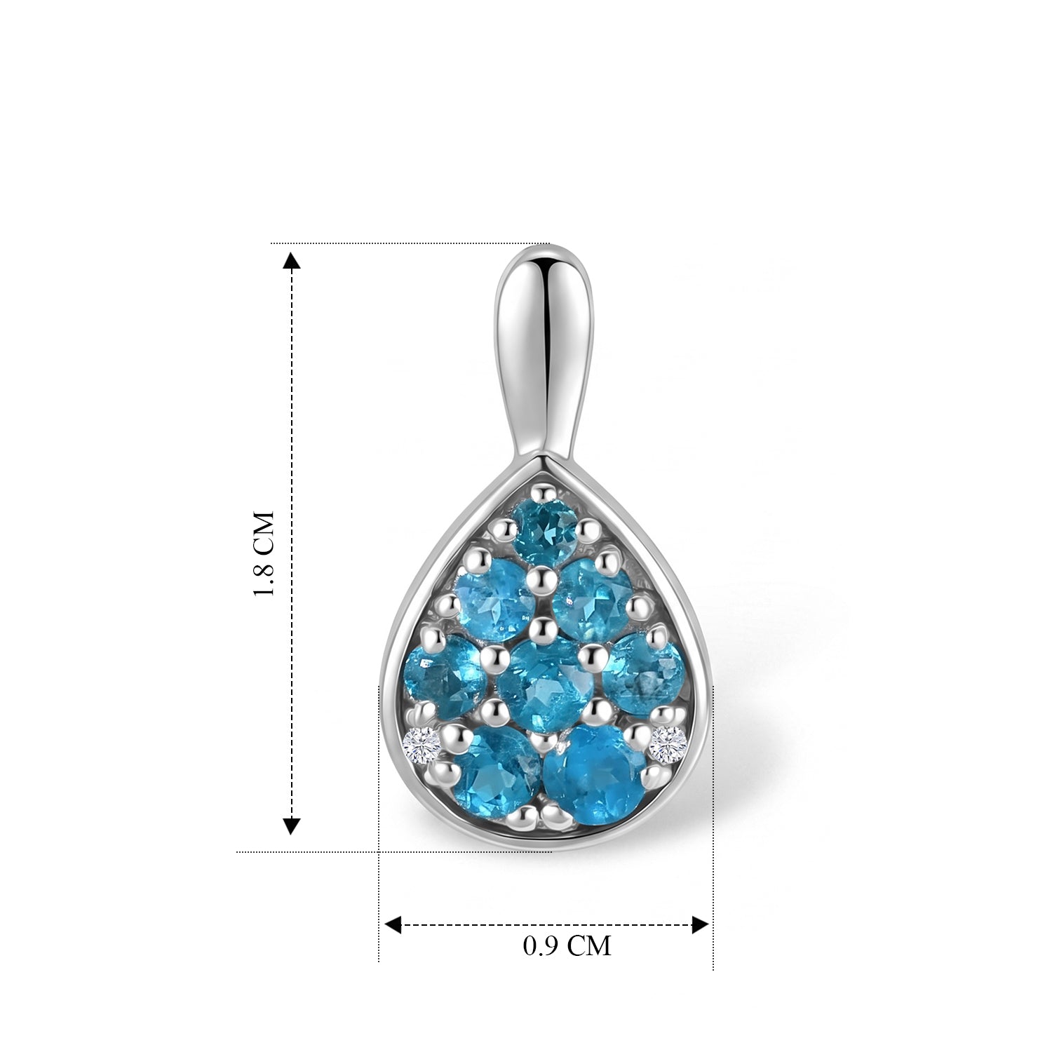 D'Joy Neon Apatit Ohrringe 925 Silber Rhodiniert ca. 0,94 ct.