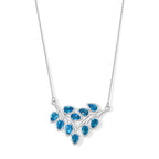 D'Joy Neon Apatit 50cm Halskette, 925 Silber rhodiniert - 3,95 ct.