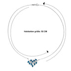 D'Joy Neon Apatit 50cm Halskette, 925 Silber rhodiniert - 3,95 ct.