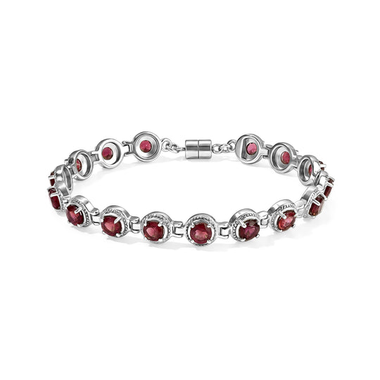 EverTrue himmelblauer Topas 19cm Armband, Edelstahl - 8,32 ct.
