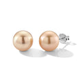 EXTREM SELTEN - AAAA Goldene Südsee Perle (11-12 mm) Ohrringe 750 Gold