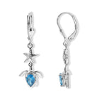 D'Joy Neon Apatit Ohrringe 925 Silber Platiniert ca. 0,87 ct.