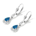 D'Joy Neon Apatit und Zirkon Ohrringe, 925 Silber platiniert - 1,06 ct.