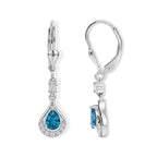 D'Joy Neon Apatit und Zirkon Ohrringe, 925 Silber platiniert - 1,06 ct.
