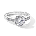 LUXURIANT DIAMOND - Lab Grown Diamant SGL zertifiziert SI-GH Ring 925 Silber Rhodiniert (Größe 17.00) ca. 1,05 ct
