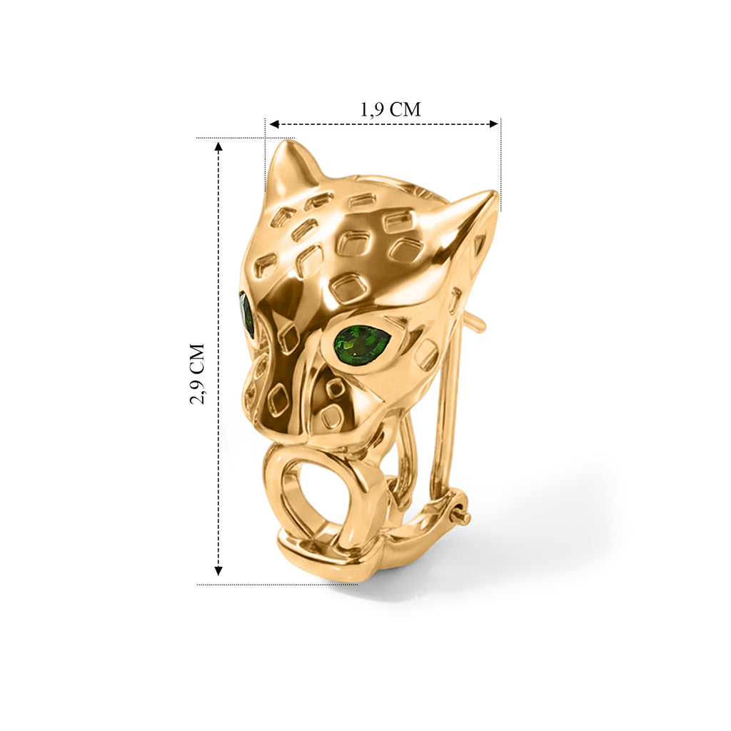 EVER TRUE Natürlicher Chromdiopsid Ohrringe Nickelfreies Messing ca. 0,76 ct.