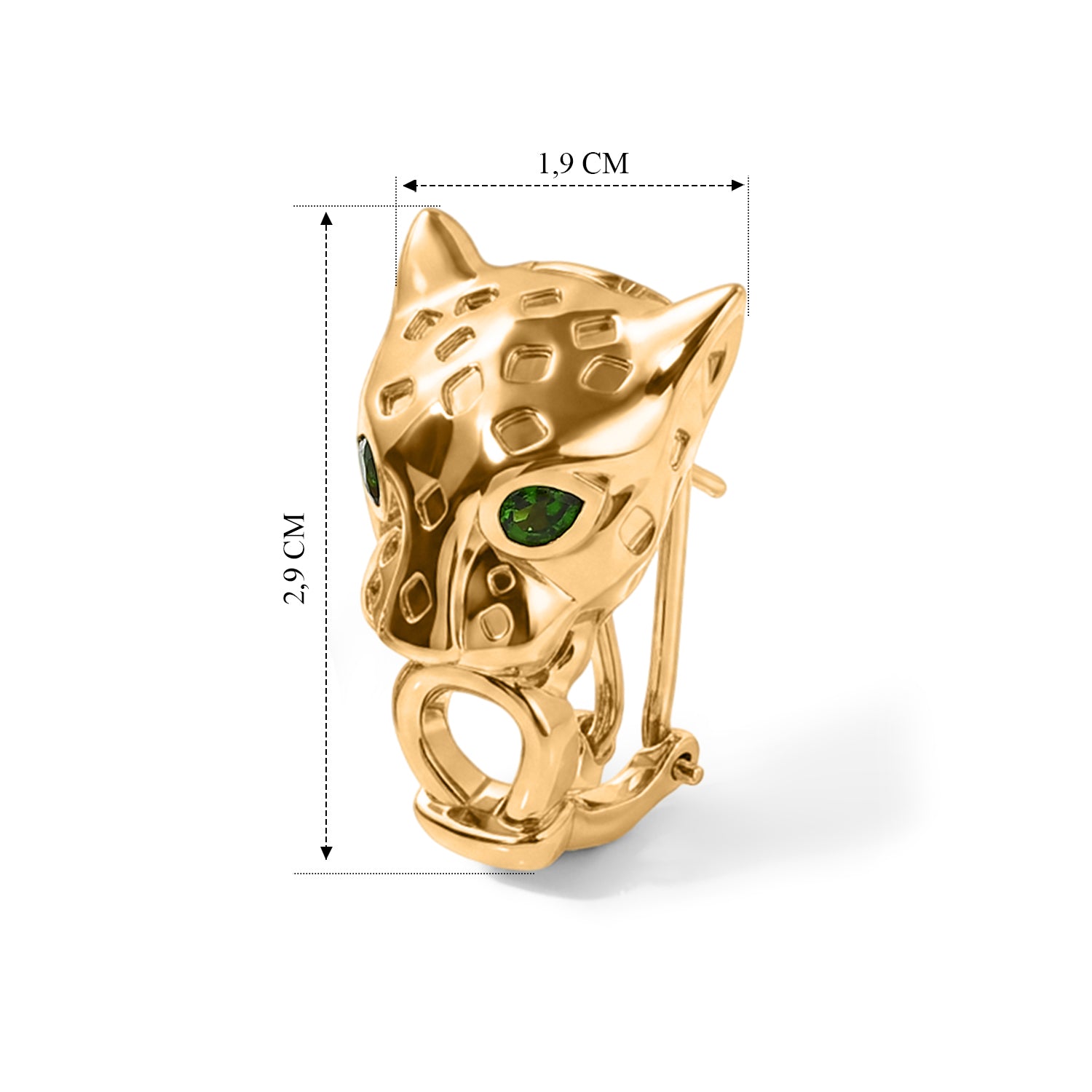 EVER TRUE Natürlicher Chromdiopsid Ohrringe Nickelfreies Messing ca. 0,76 ct.
