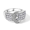 EVER TRUE Weißer Zirkon Ring 950 Kupfer (Größe 17.00) ca. 1,35 ct