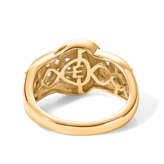 EVER TRUE Weißer Zirkon Ring 950 Kupfer (Größe 18.00) ca. 1,35 ct