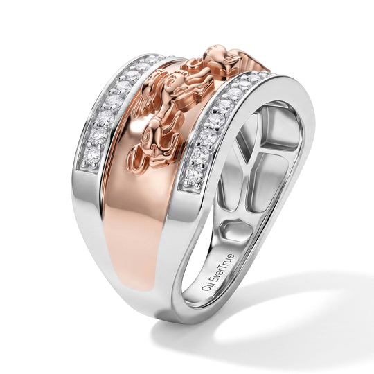EVER TRUE Moissanit Ring 950 Kupfer (Größe 18.00) ca. 0,36 ct