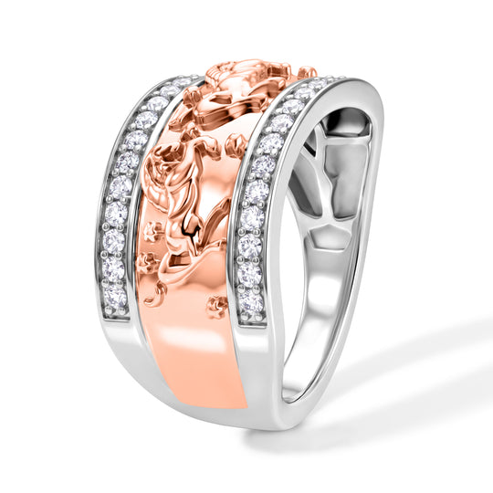EVER TRUE Moissanit Ring 950 Kupfer (Größe 21.00) ca. 0,36 ct