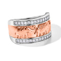 EVER TRUE Moissanit Ring 950 Kupfer (Größe 17.00) ca. 0,36 ct
