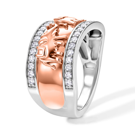 EVER TRUE Moissanit Ring 950 Kupfer (Größe 20.00) ca. 0,36 ct