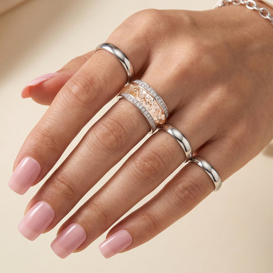 EVER TRUE Moissanit Ring 950 Kupfer (Größe 17.00) ca. 0,36 ct