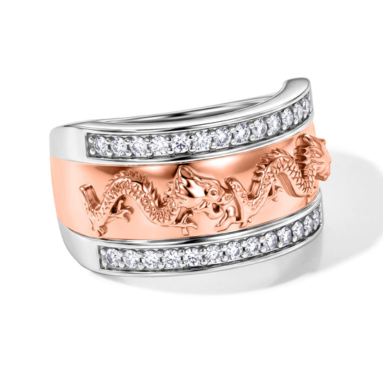 EVER TRUE Moissanit Ring 950 Kupfer (Größe 21.00) ca. 0,36 ct