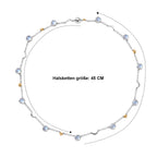 D'Joy Regenbogen Mondstein Halskette ca. 45 cm 925 Silber Rhodiniert ca. 11,00 ct.