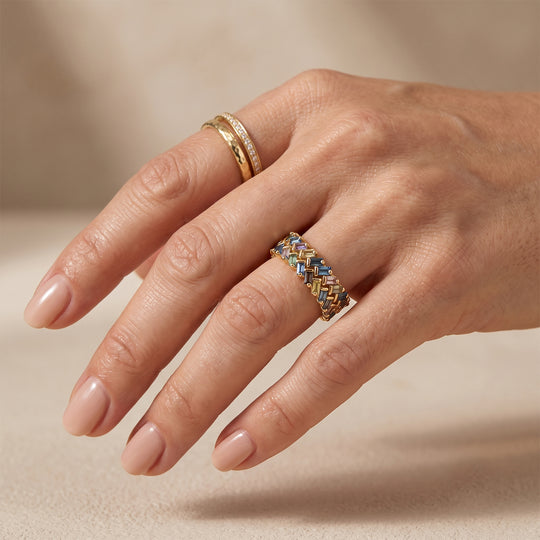 LUXURIANT DIAMOND - Lab Grown Champagner Diamant SGL zertifiziert SI-GH, Lab Grown Gelb Diamant Ring 925 Silber 750 Gelbgold vermeil (Größe 17.00) ca. 0,99 ct