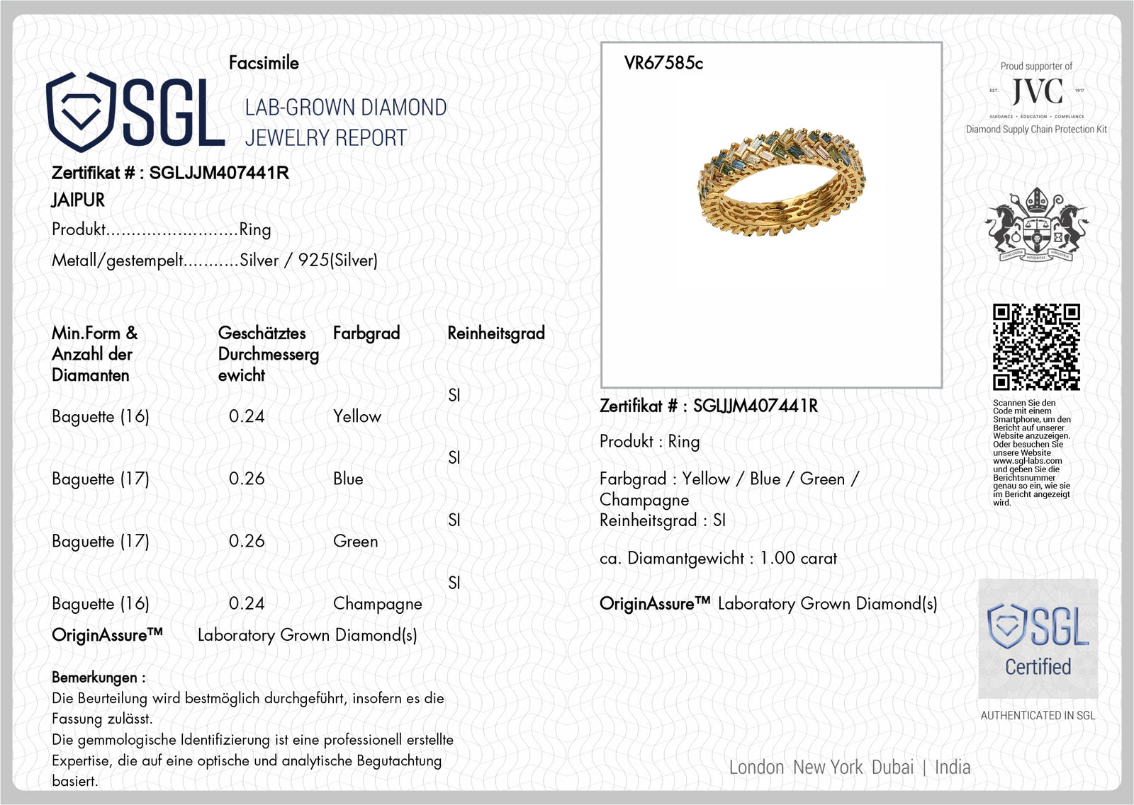 750 Gelbgold vermeil