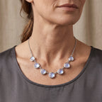 EVER TRUE Regenbogen Mondstein Halskette ca. 45 cm 950 Kupfer ca. 10,62 ct.