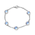 EVER TRUE Regenbogen Mondstein Armband ca. 19 cm 950 Kupfer ca. 9,75 ct.
