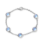 EVER TRUE Regenbogen Mondstein Armband ca. 19 cm 950 Kupfer ca. 9,75 ct.