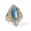 EVER TRUE AA Labradorit Ring Reine Bronze (Größe 18.00) ca. 5,32 ct