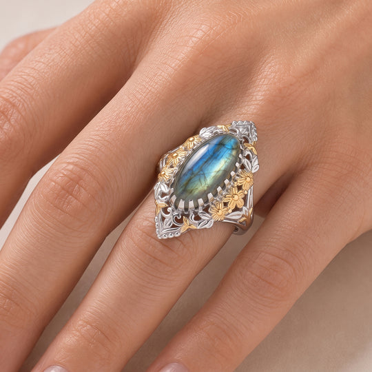 EVER TRUE AA Labradorit Ring Reine Bronze (Größe 19.00) ca. 5,32 ct
