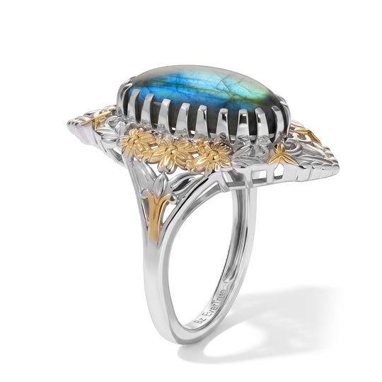 EVER TRUE AA Labradorit Ring Reine Bronze (Größe 19.00) ca. 5,32 ct