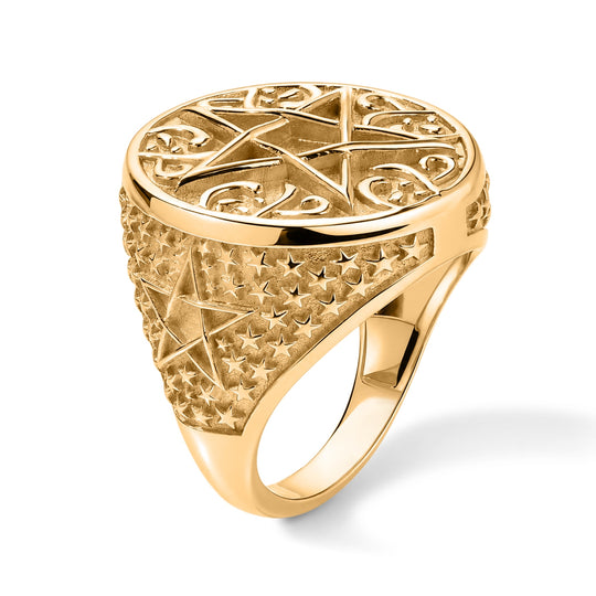 EVER TRUE Reine Bronze 750 VergoldetRing (Größe 23.00) ca. 11,28g