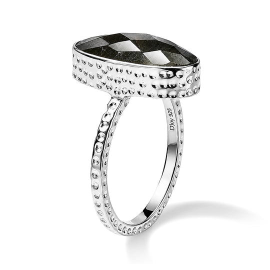 D'Joy Labradorit Ring 925 Silber (Größe 19.00) ca. 4.37 ct